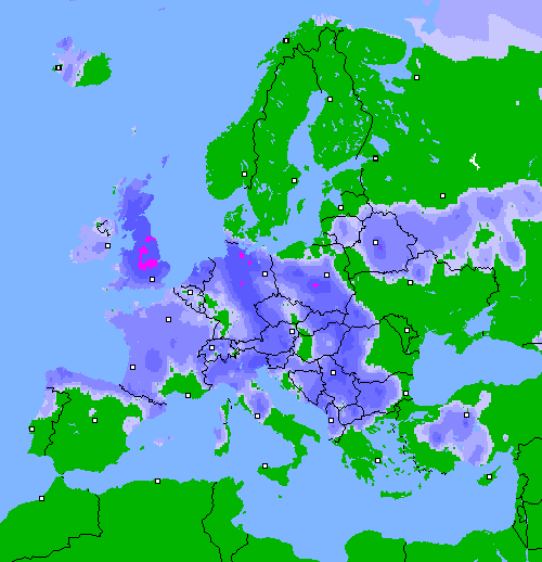 Precipitation (24 h) Europe